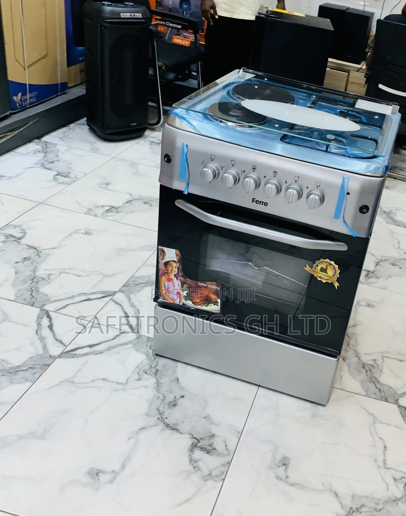 New Design Ferre 60x60 (2+2) Gas Cooker – 2 Gas Burners 2 Electric