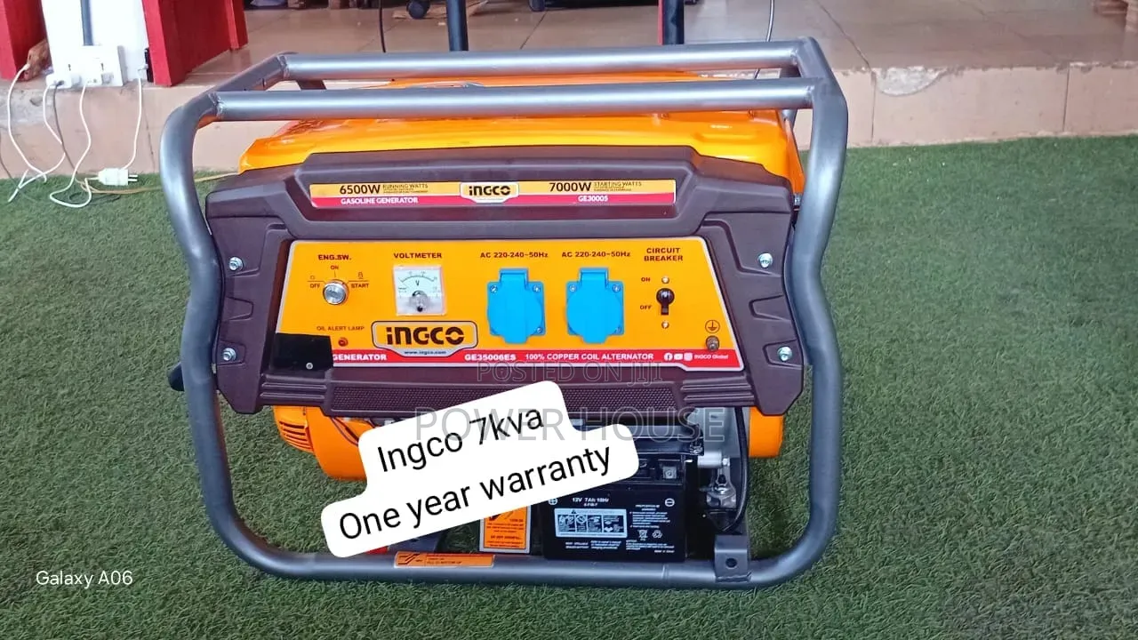 Ingco 7kva Electric Start Generator Available Now 7kva