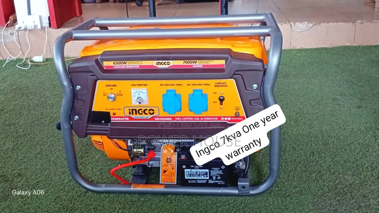 Ingco 7kva Generator – Ideal for Homes, Shops Offices 7kva