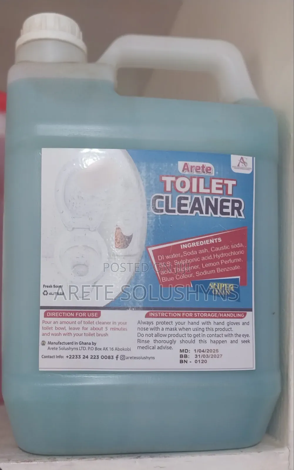 Arete Toilet Cleaner 4l