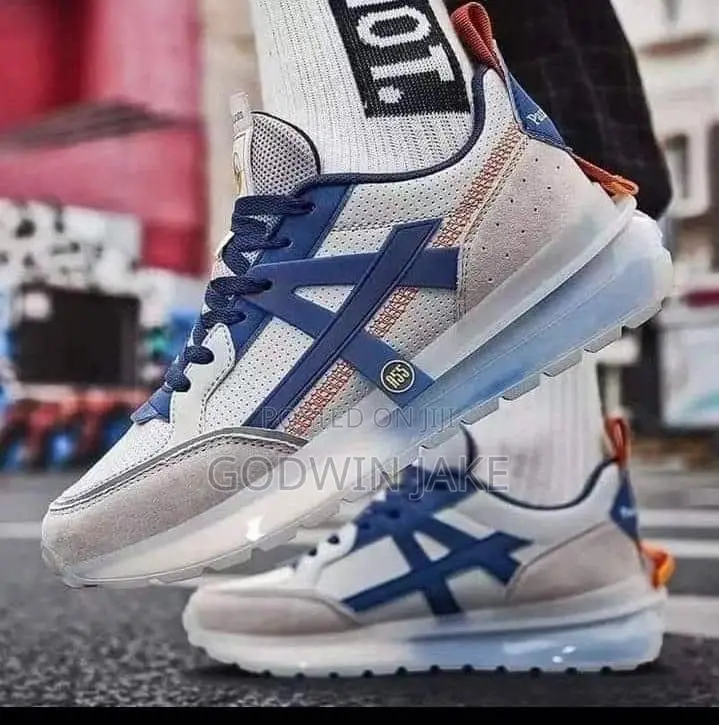 Adidas A55 Premium Casual Lifestyle Sneakers – White/Blue