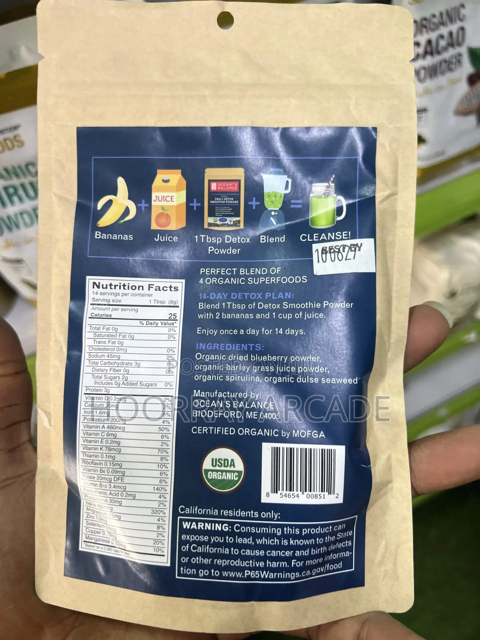 Organic Daily Detox Smoothie Powder - 113g ❗Delivery Only❗