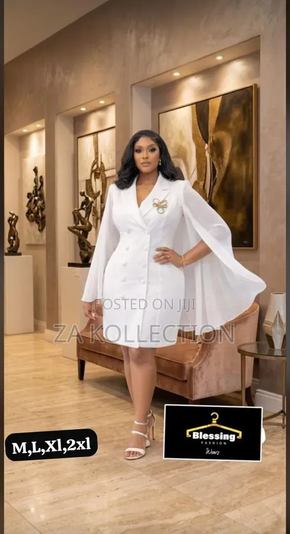 Ladies White Party Dress