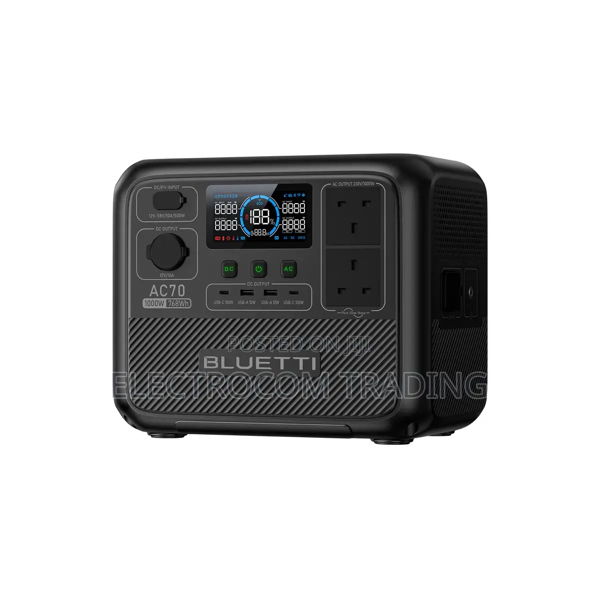 Bluetti Ac70, 1000w, 768wh Lifepo4 Battery, Portable Power Station