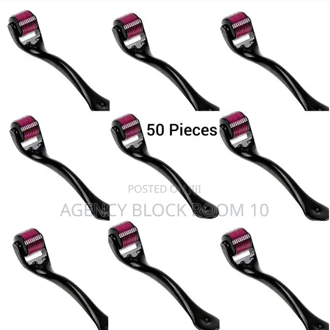 50 Pieces Derma Roller for Skin Care Treatment - Black/Purple