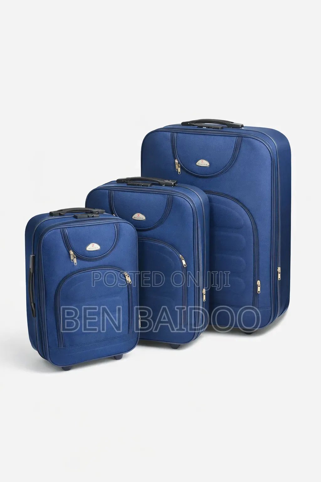 Material Fabric Travel Suitcases (3 Set)