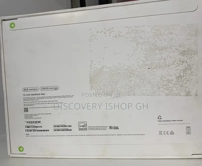 New Laptop Apple MacBook Neo 2026 8GB SSD 256GB