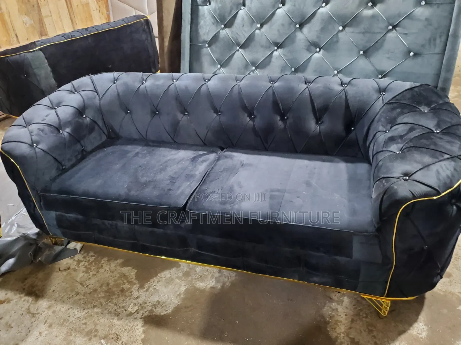 Black Luxury 2 Seater Sofa