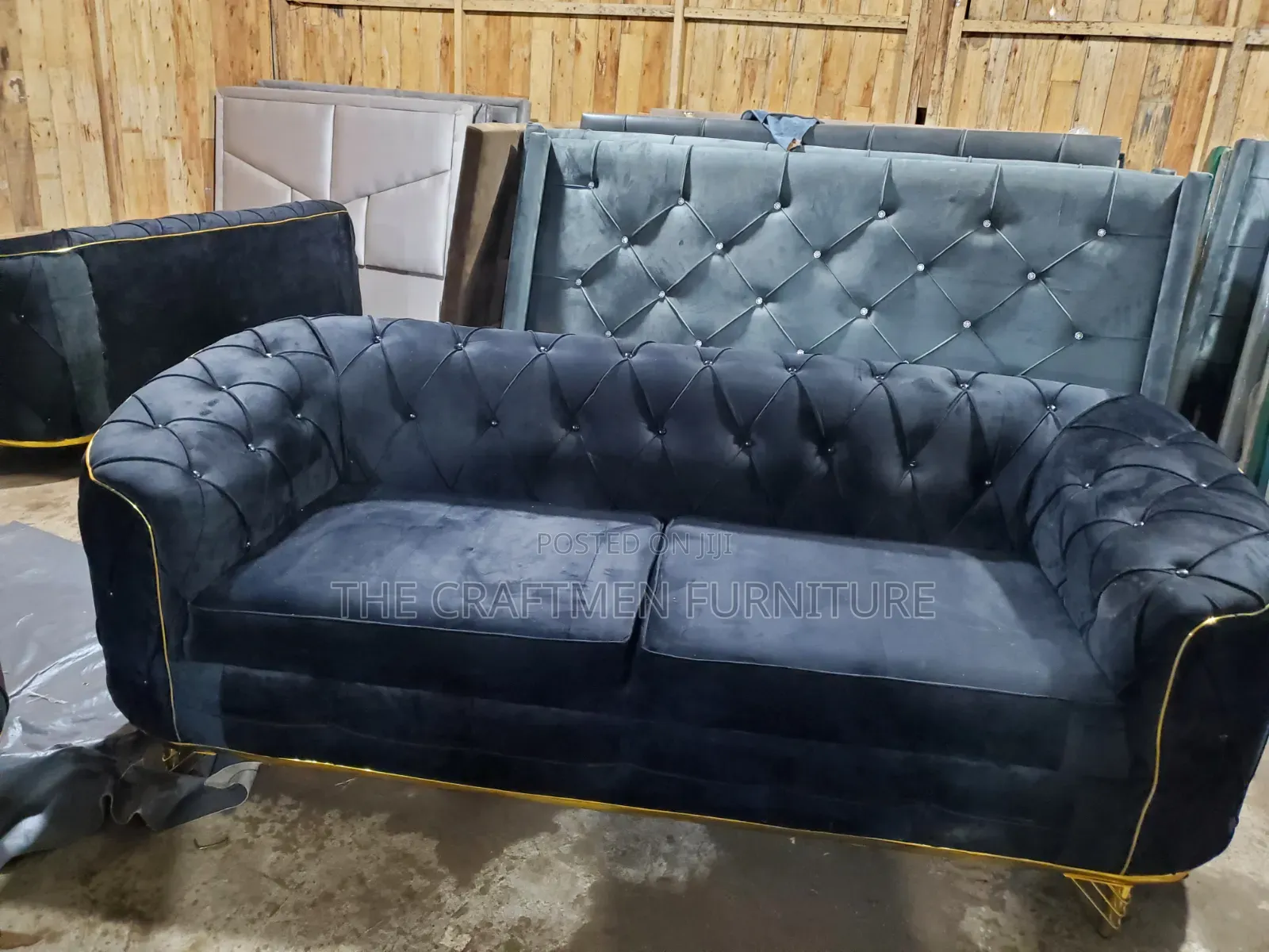 Black Luxury 2 Seater Sofa