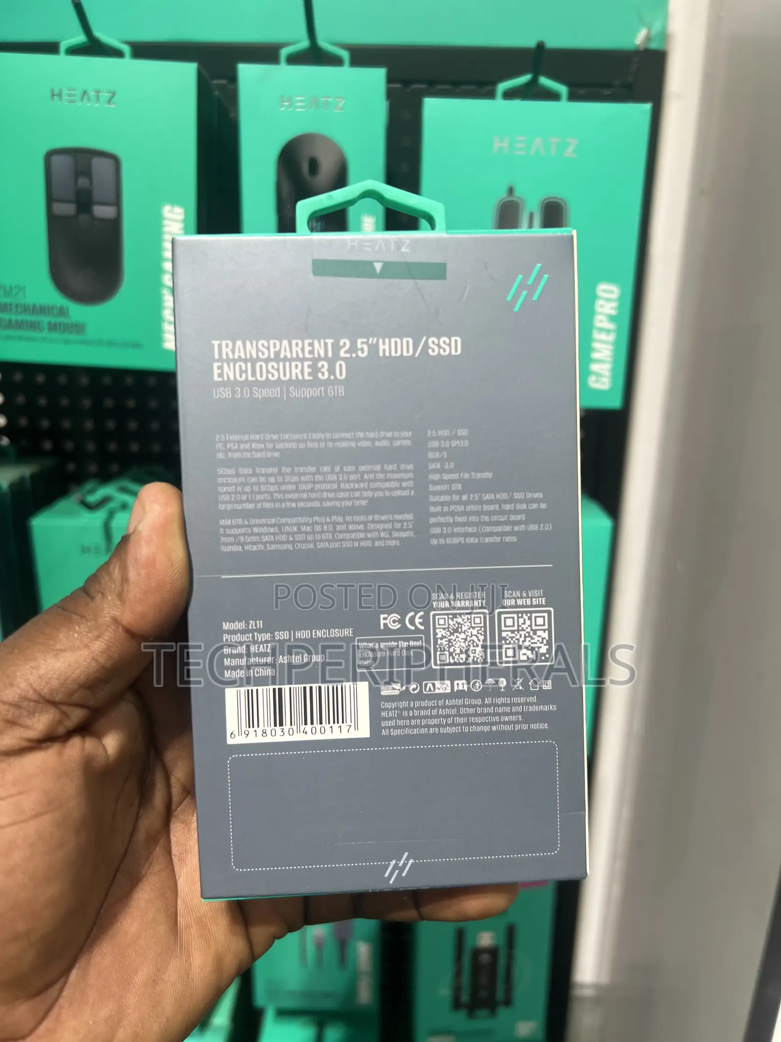 Heatz Crystal Drive X Zl11 Transparent HDD/SSD Enclosure