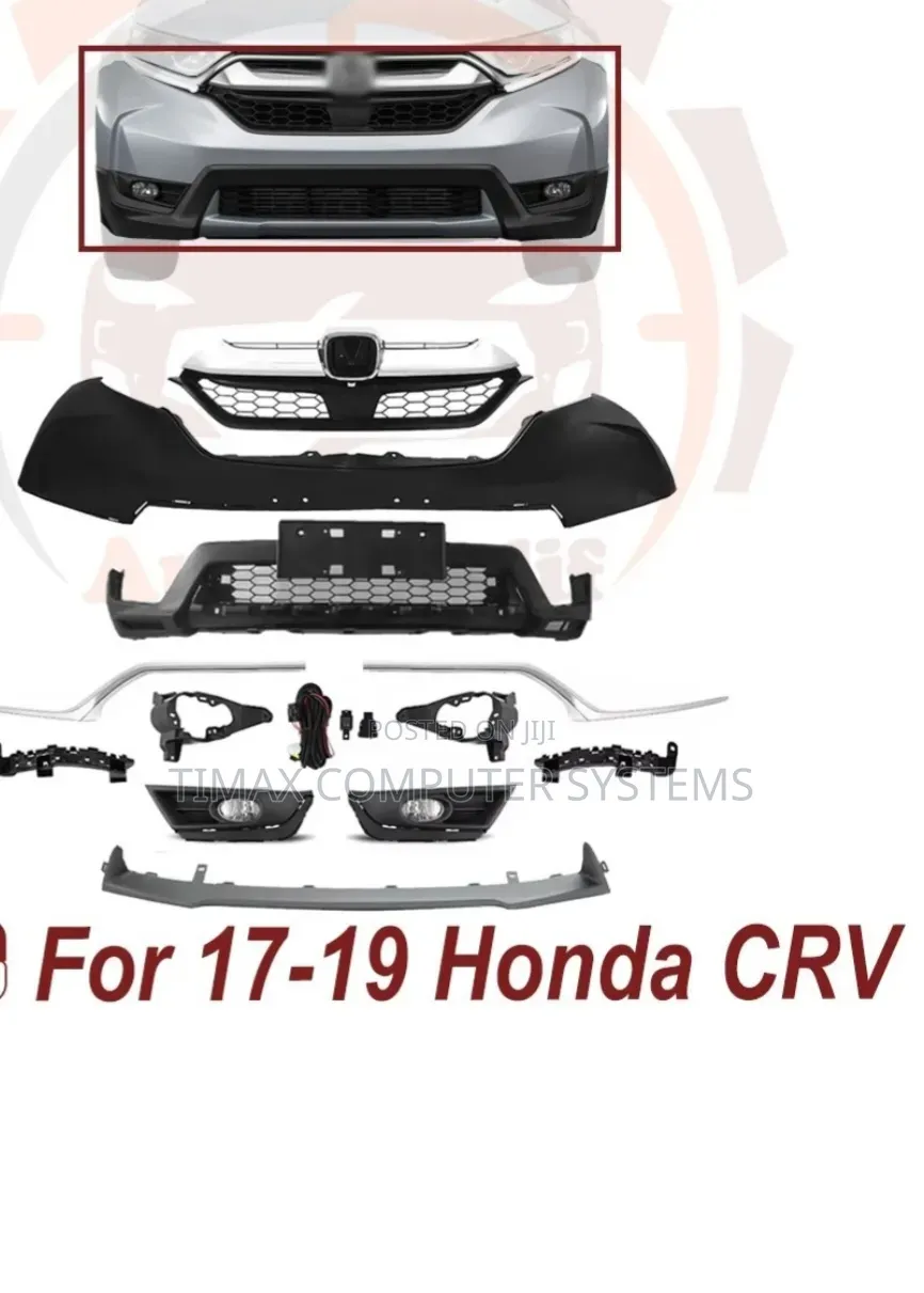 Front Bumpers Fog Light W/Bumper Molding for 17-19 Honda CRV Complete