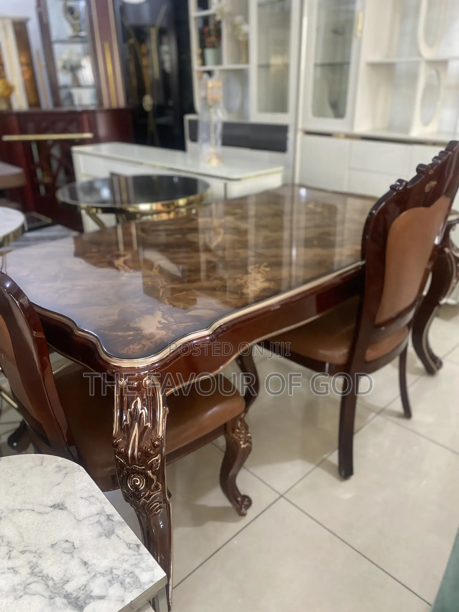 A Superior Coffee Color Royal Dining Set