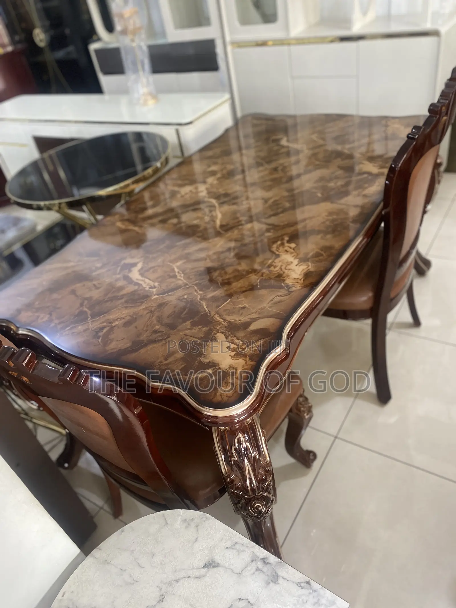 A Superior Coffee Color Royal Dining Set