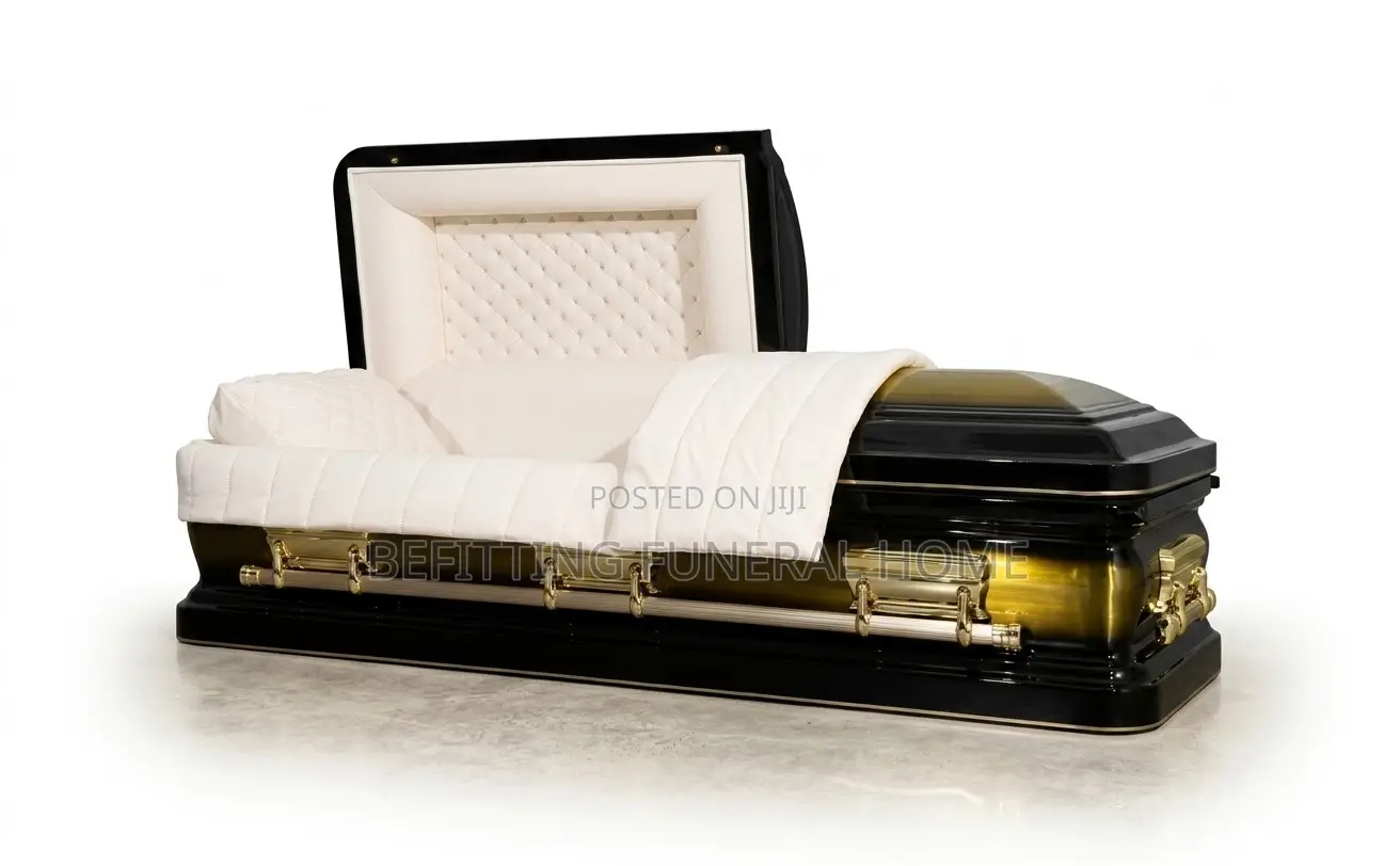 Black Gold Majesty Metal Casket