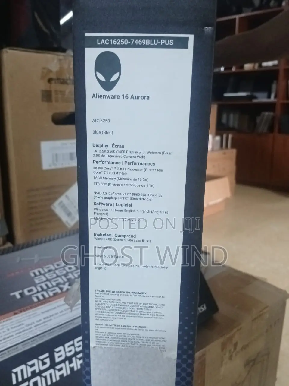 New Laptop Alienware 16 Aurora 16GB Intel Core 7 SSD 1T