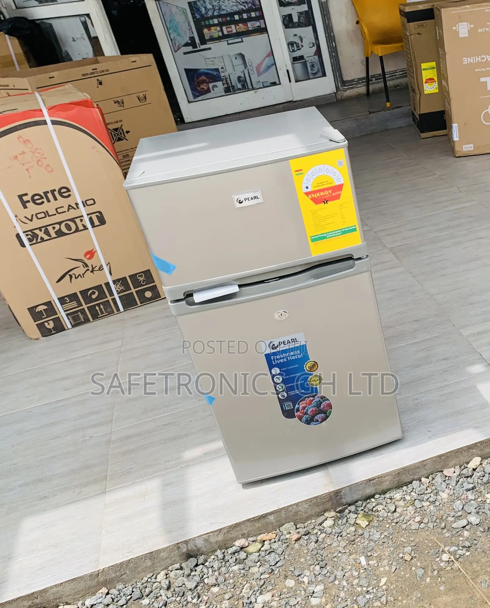 Newly Bulky Pearl Pf-235t-1a Double-Door Fridge