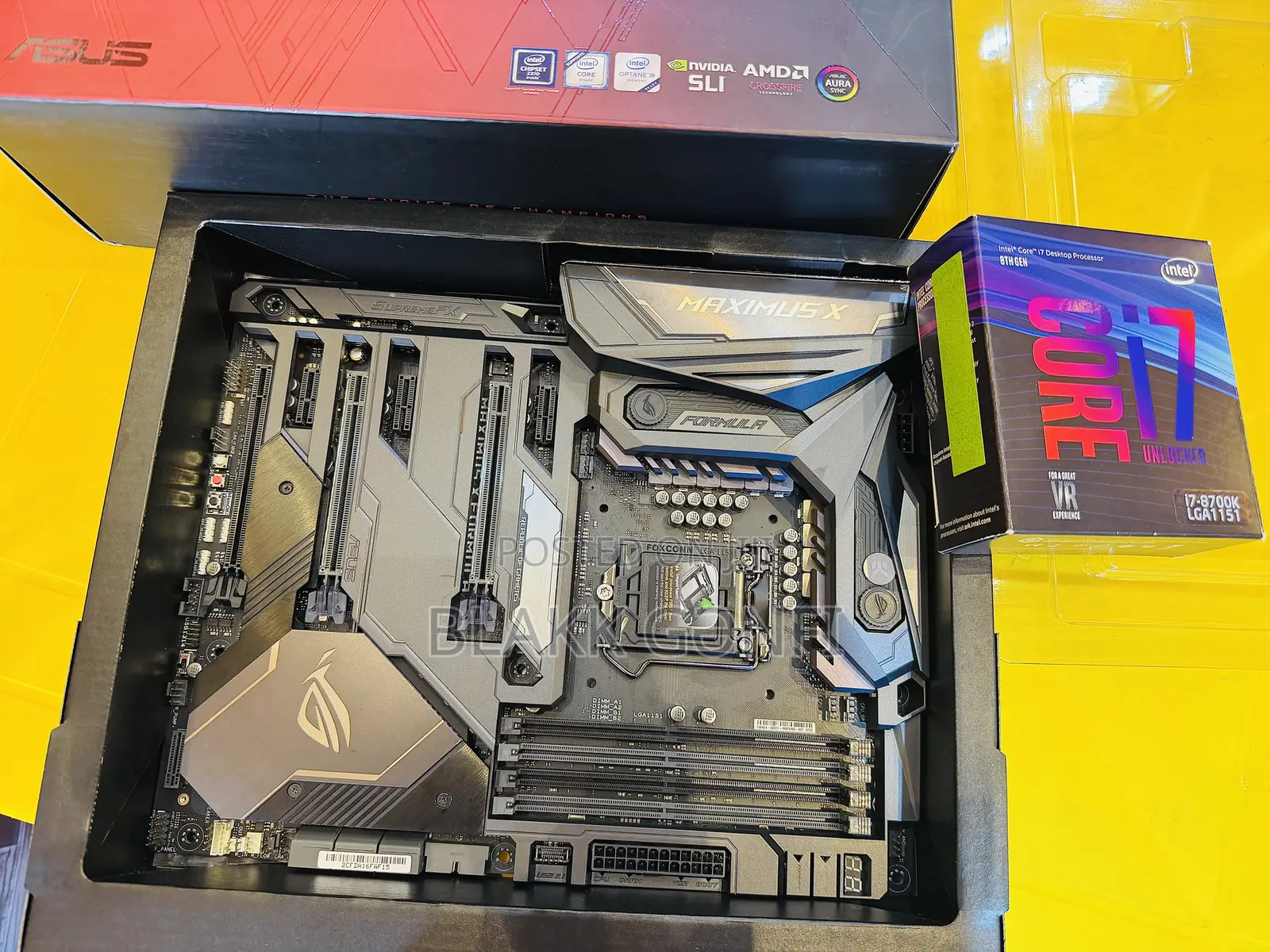 I7- 8th Gen Cpu + Asus Maximus X Formula Board