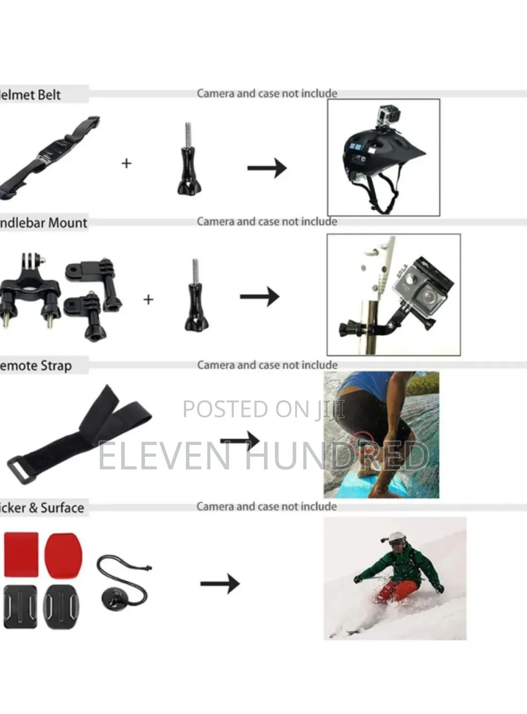 Gopro Hero 12, 11, 10, 9 Accessories Kit