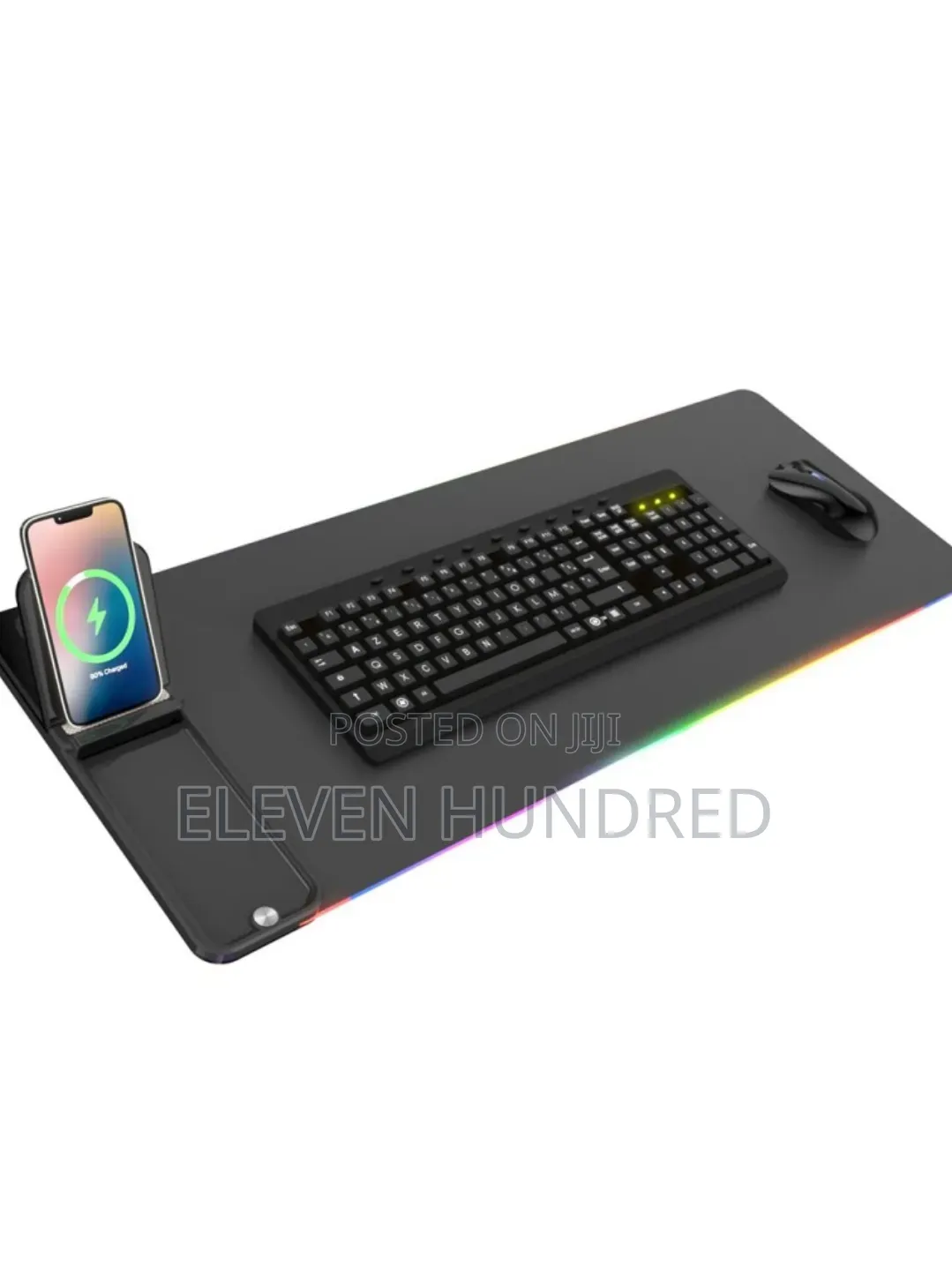 Mouse Pad With Wireless Charging and Led Lighting