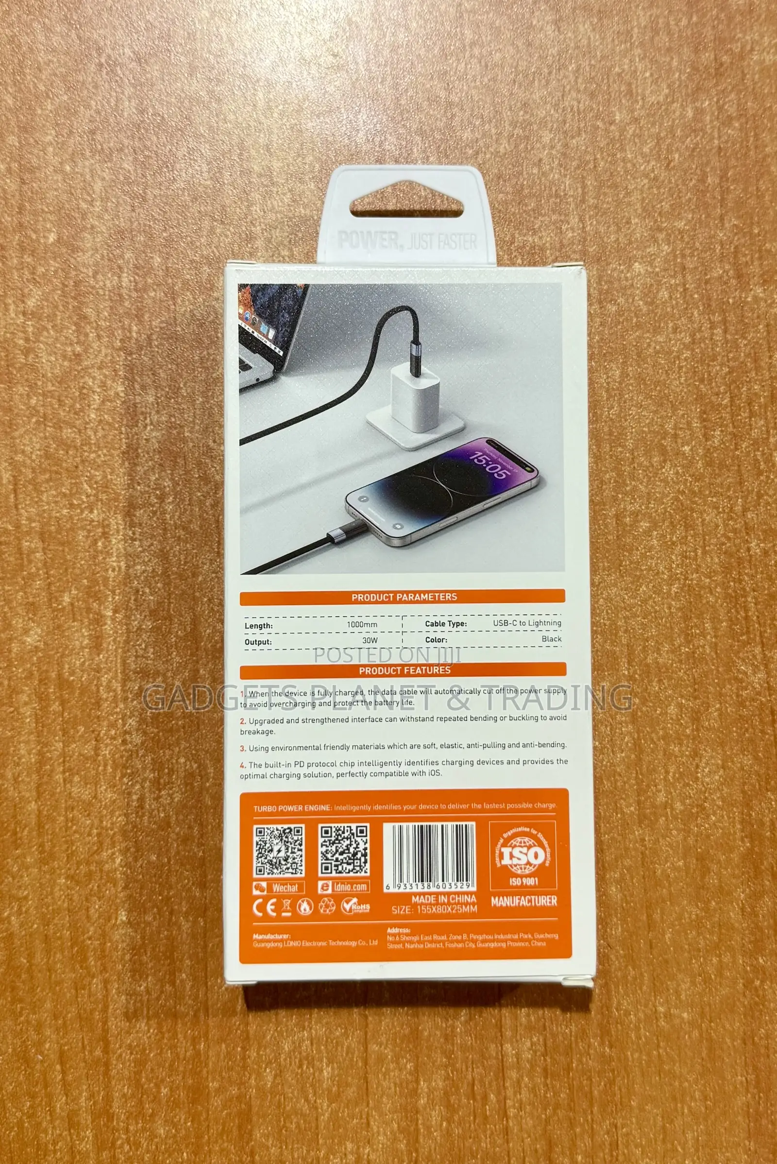 Ldnio Lc241i Pd 30w Super Fast Type-C to Lightning Automatic Power Off