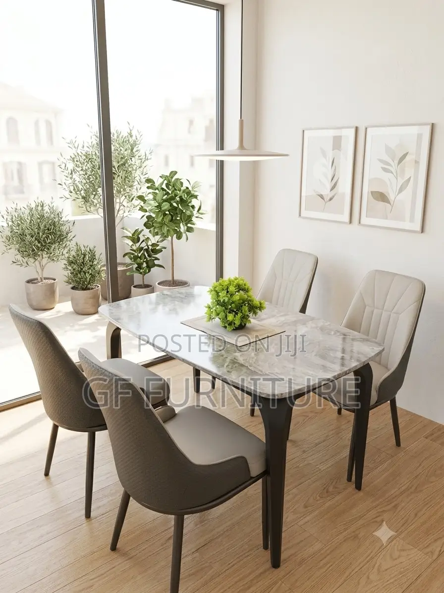 4seater Dining Marble Table Set