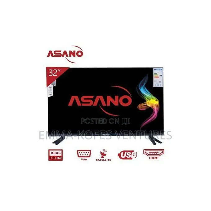 Asano 32" Digital Satellite Hd Tv - Hdmi /Vga/Usb - Black