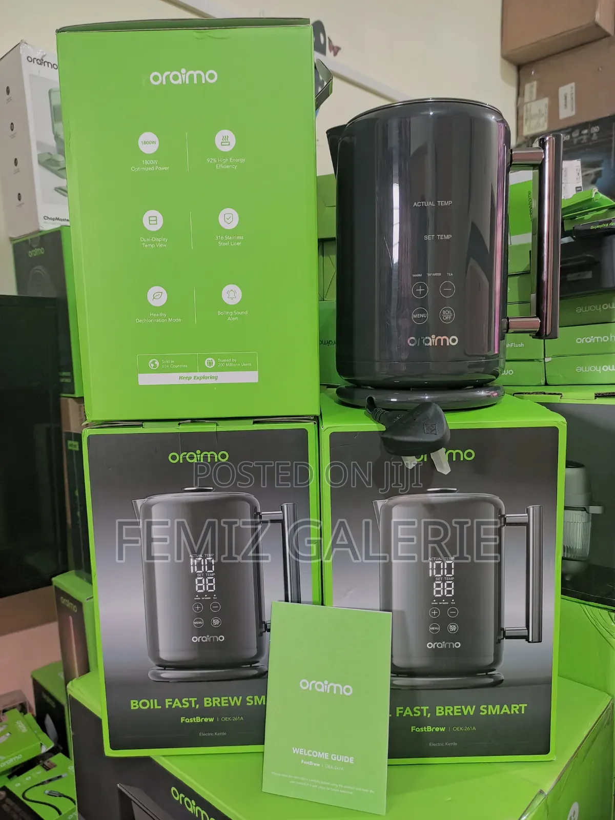 Oraimo Fastbrew Fast Smart 1.7l 316 Stainless Steel Electric Kettle