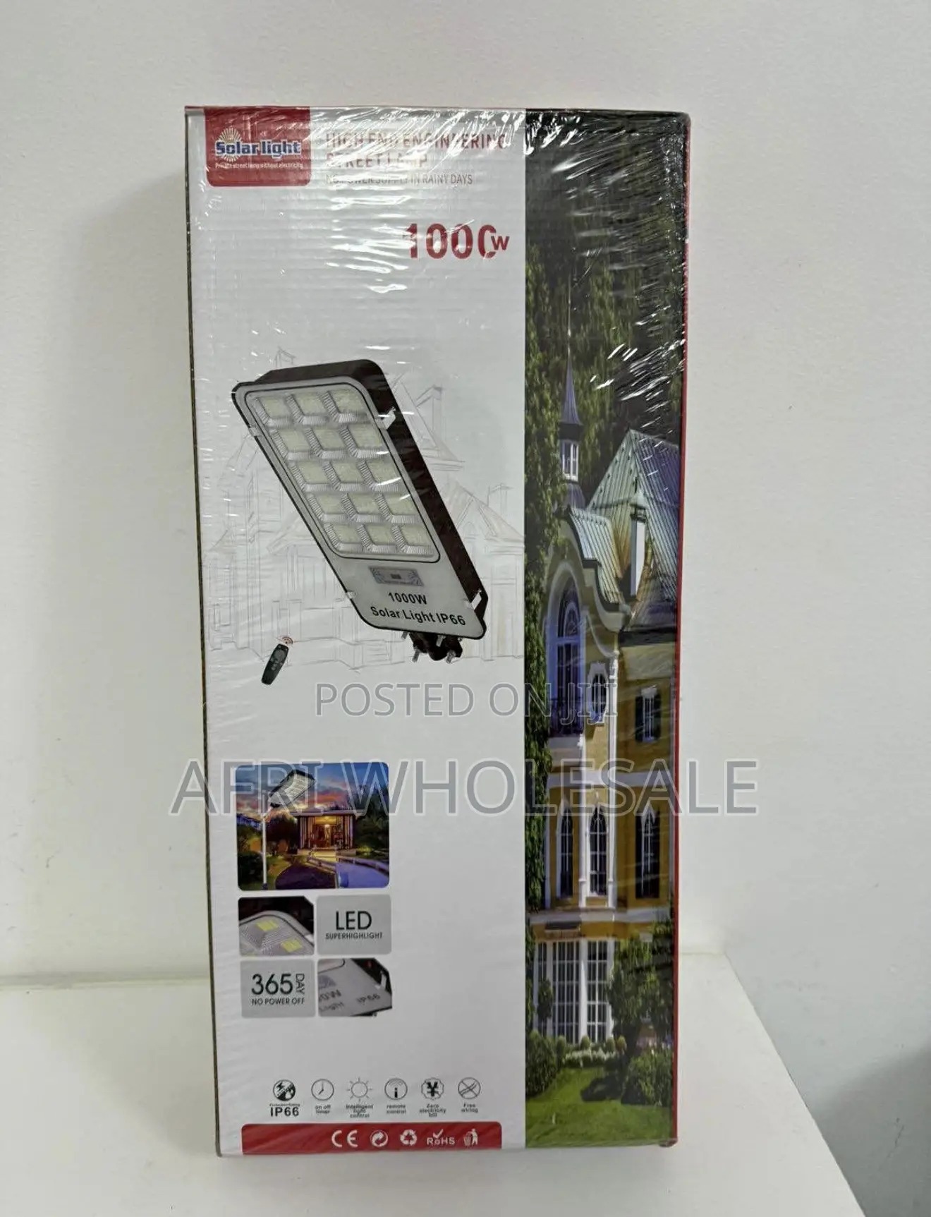 1000w Weather Resistant Solar Lamp Light Panel Street Remote Control