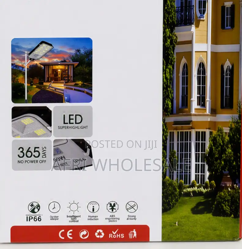 1000w Weather Resistant Solar Lamp Light Panel Street Remote Control