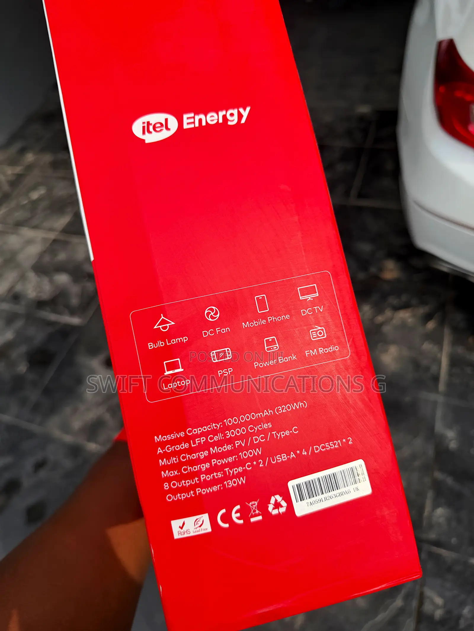 100,000mah Powerbank 320wh Itel Power Go