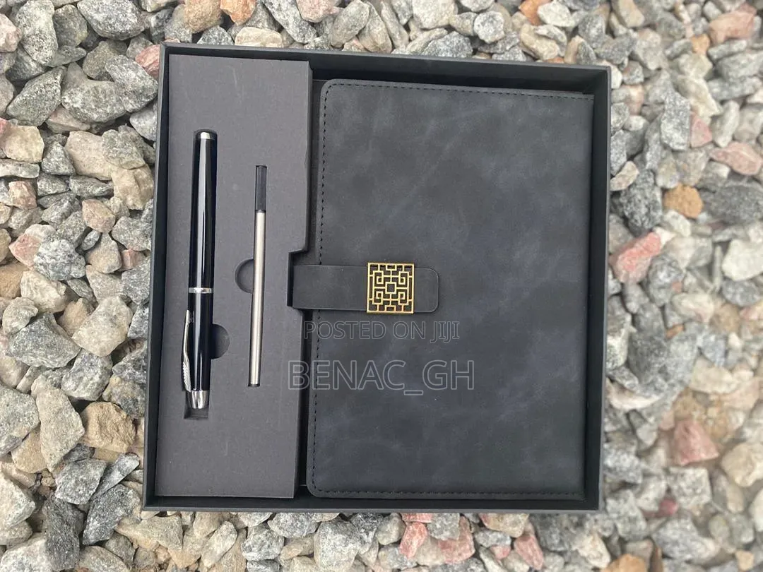 Luxury Executive Leather Notebook With Metal Pen | Corporate Gift Set