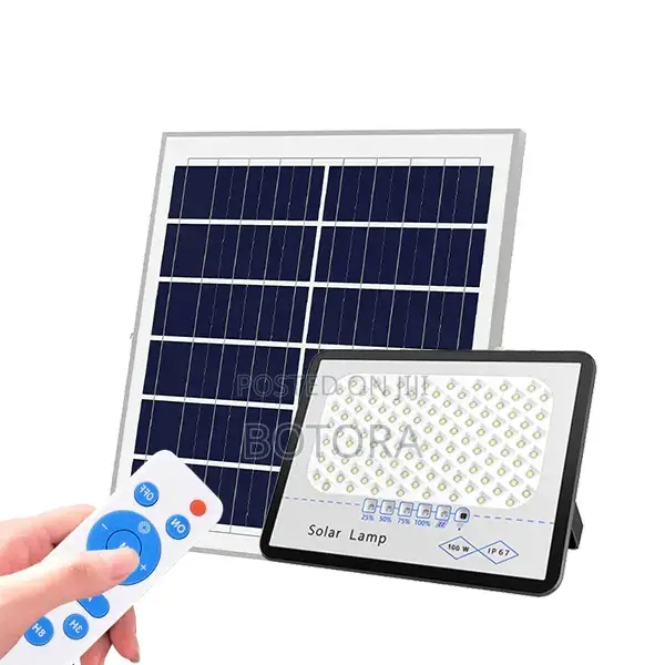 Led Solar Flood Light With Remote Control Portable Solar Panel