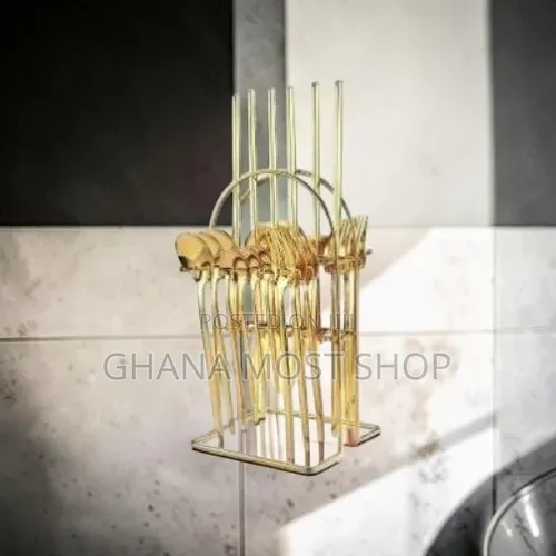 Gold Stainless Steel 24 Pieces Cutlery Set
