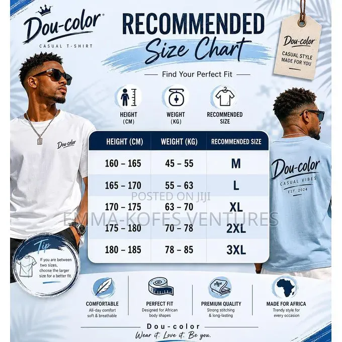 Dou-Color Men's 2-in-1 Short Sleeved T-Shirt and Pants Set - Black