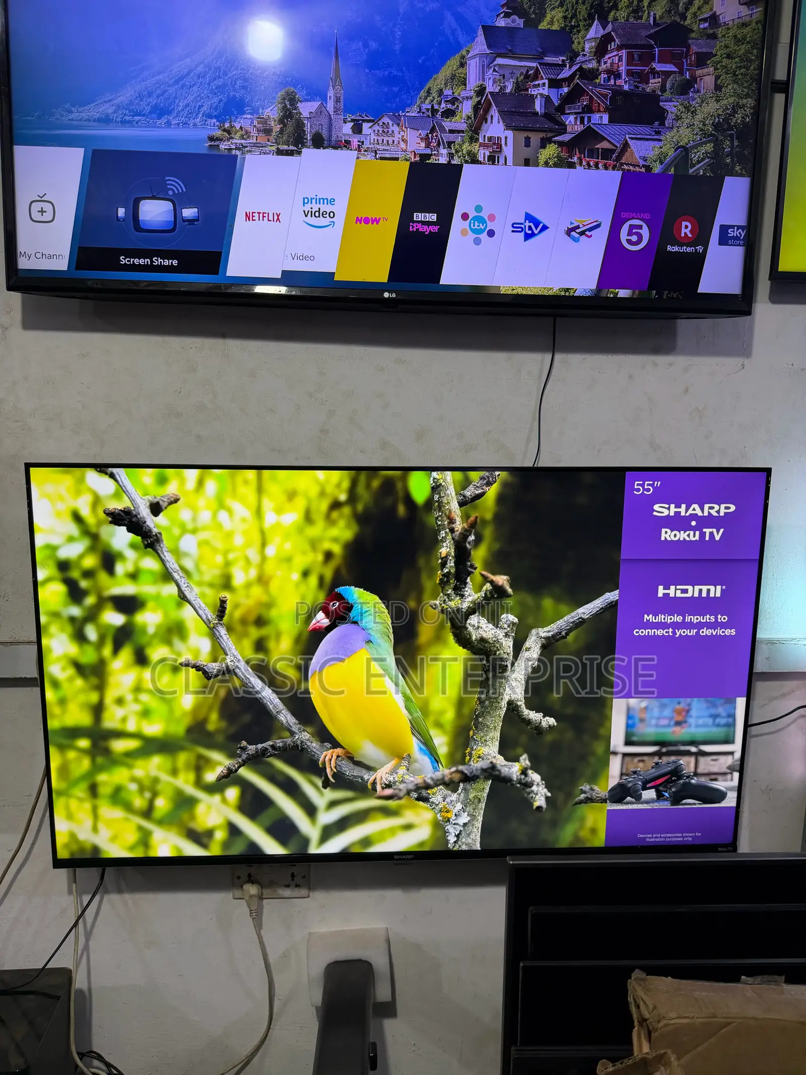 Sharp 55 Inches Roku 2024/25 Model Graphics With Fast Internet Tv