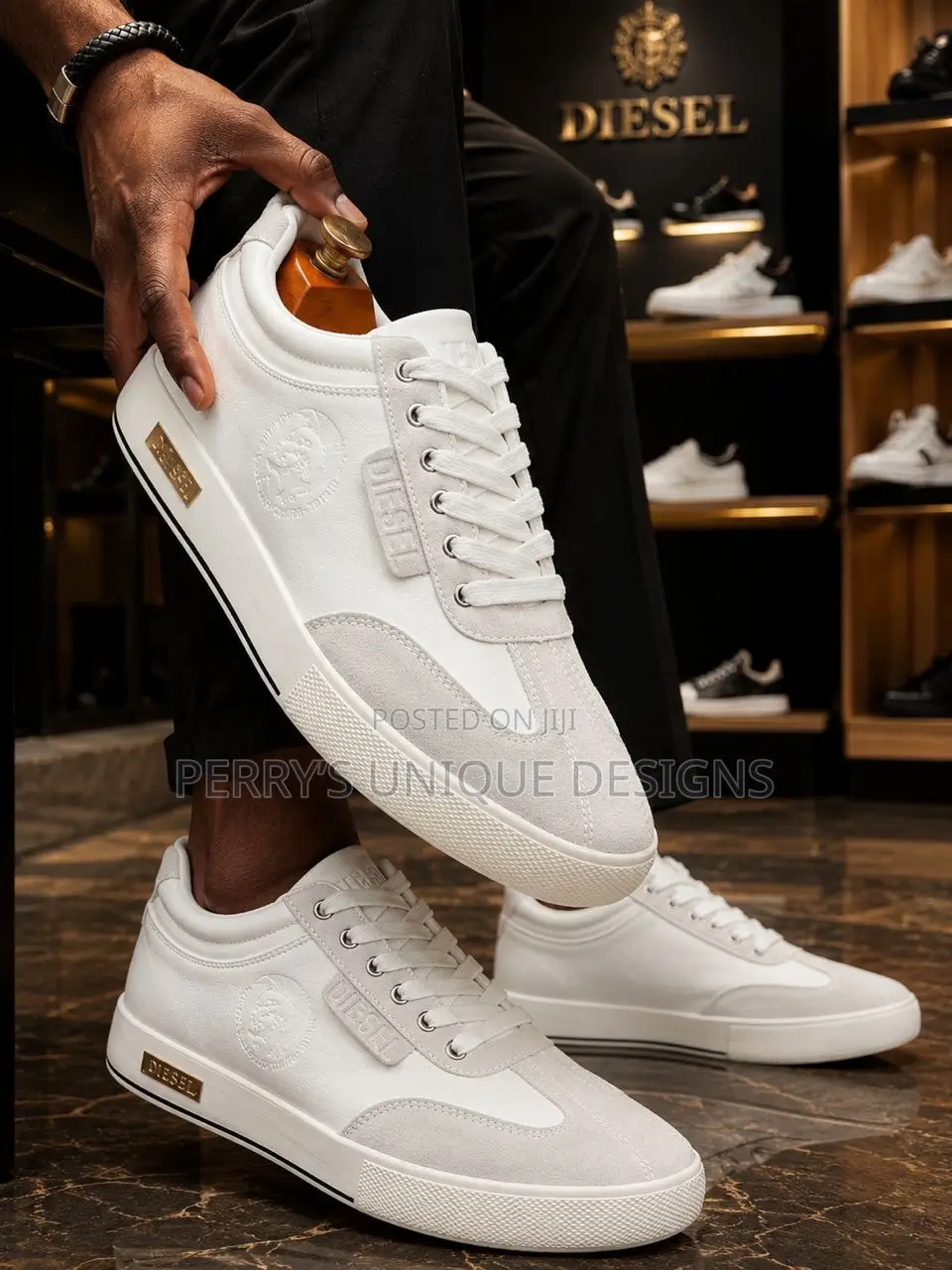 Diesel All White Sneakers