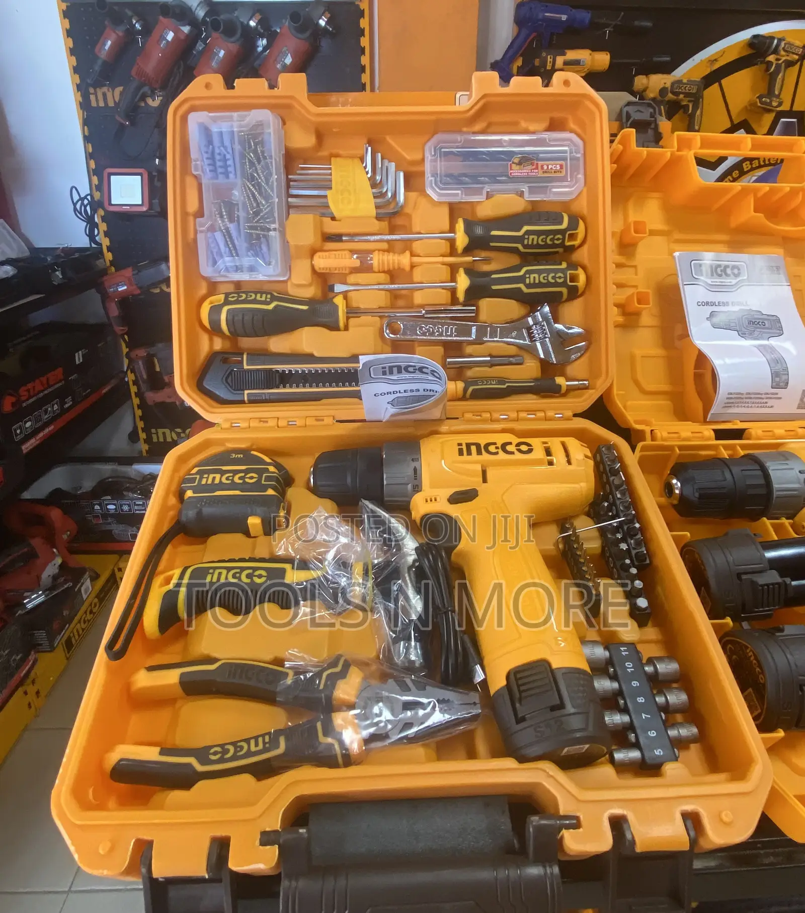 Ingco 12v Cordless Drill With Accessory Tools