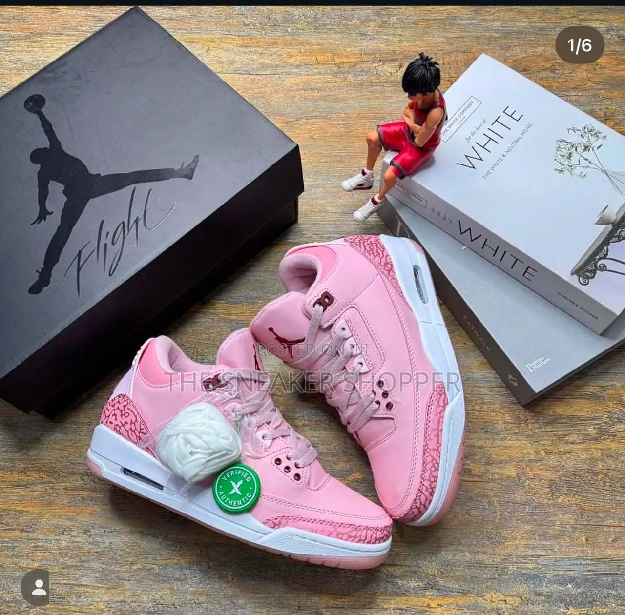 Jordan 3 Pink and White Color Available