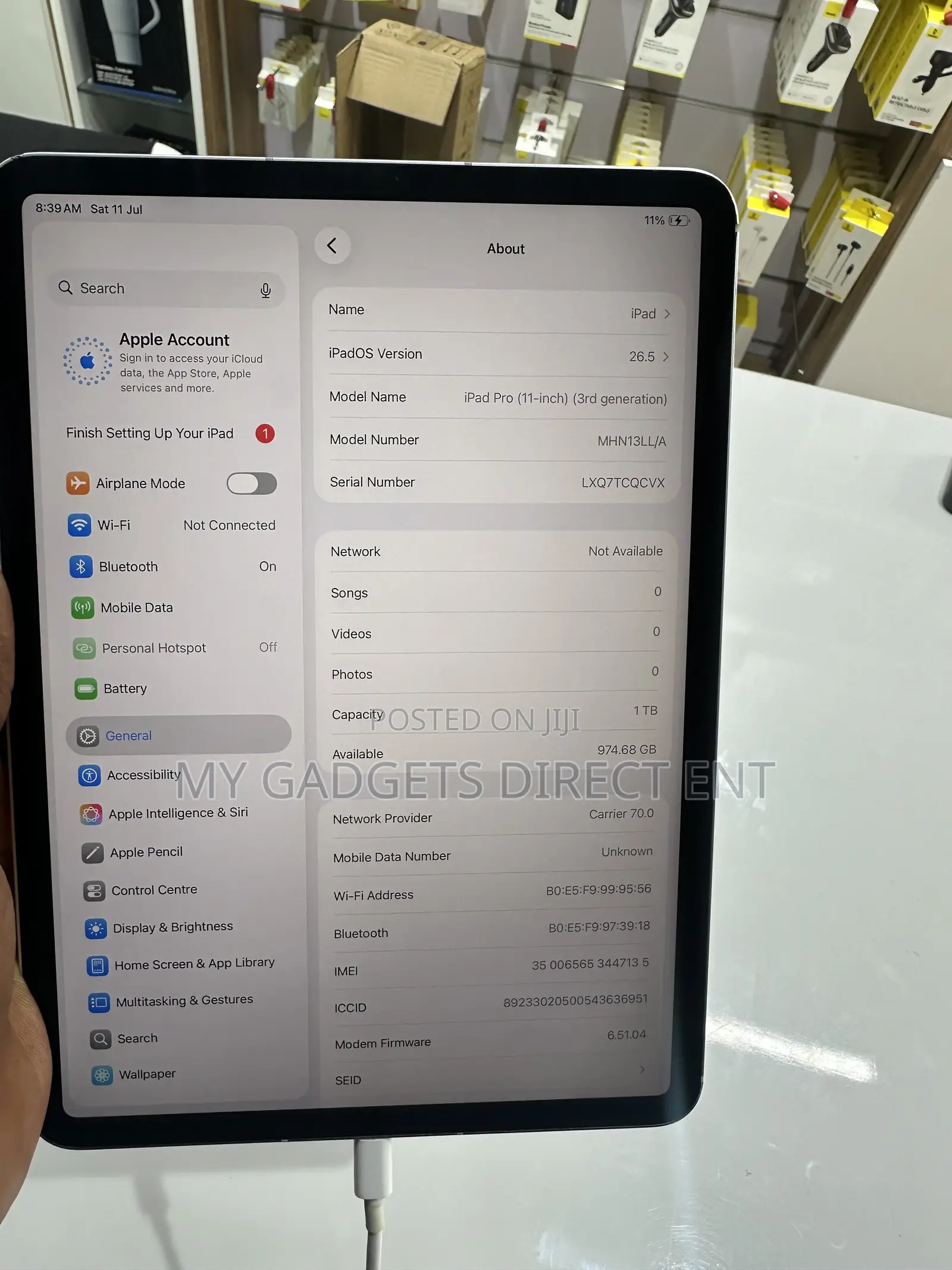 Apple iPad Pro 11 (2021) 1 TB Silver