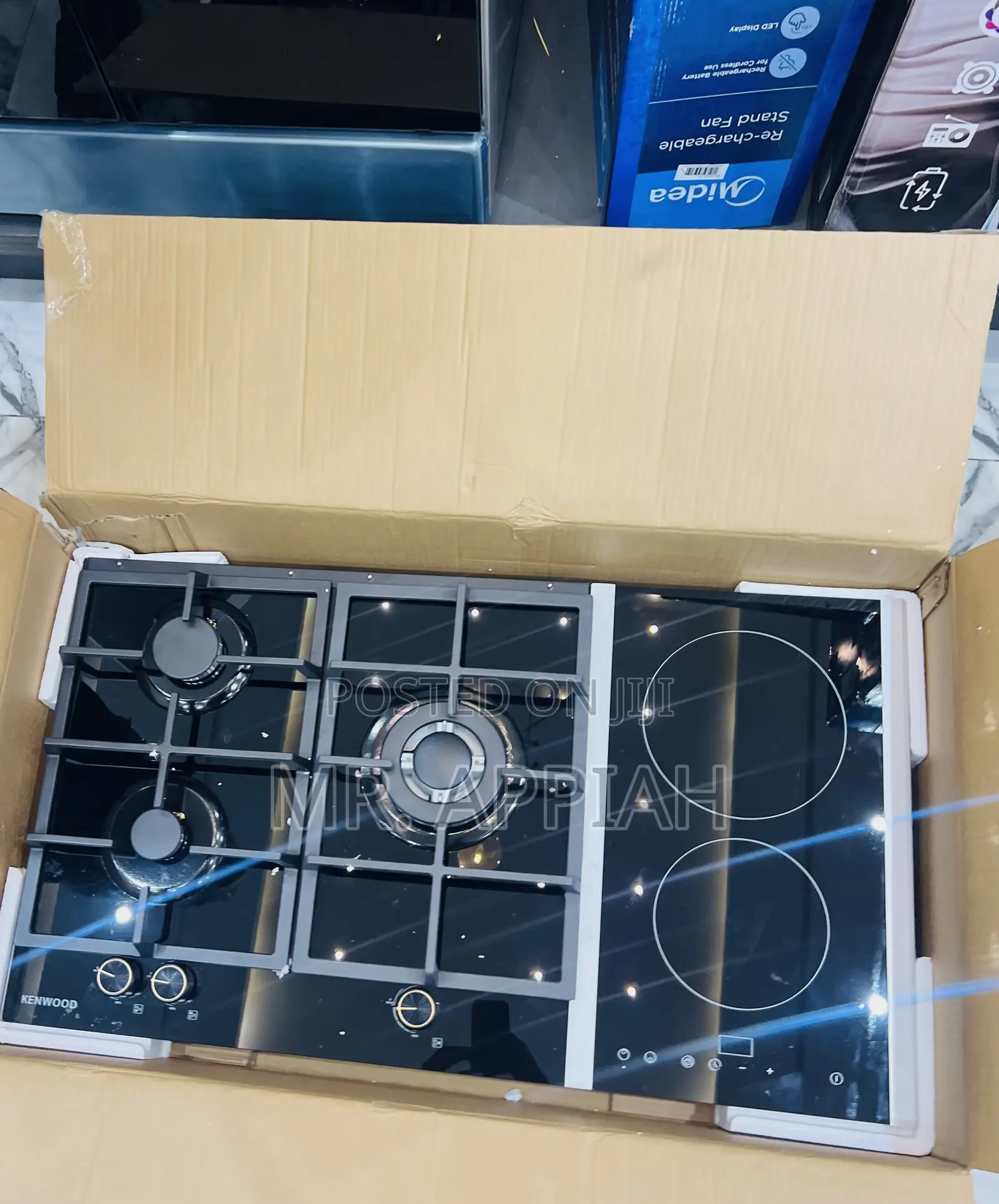 Sleek Kenwood 60cm 3 + 2 Inbuilt Tempered Glass Hob