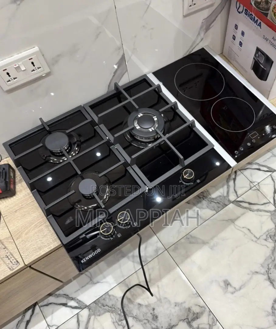 Get Unique Kenwood 3 + 2 Inbuilt Tempered Glass Hob