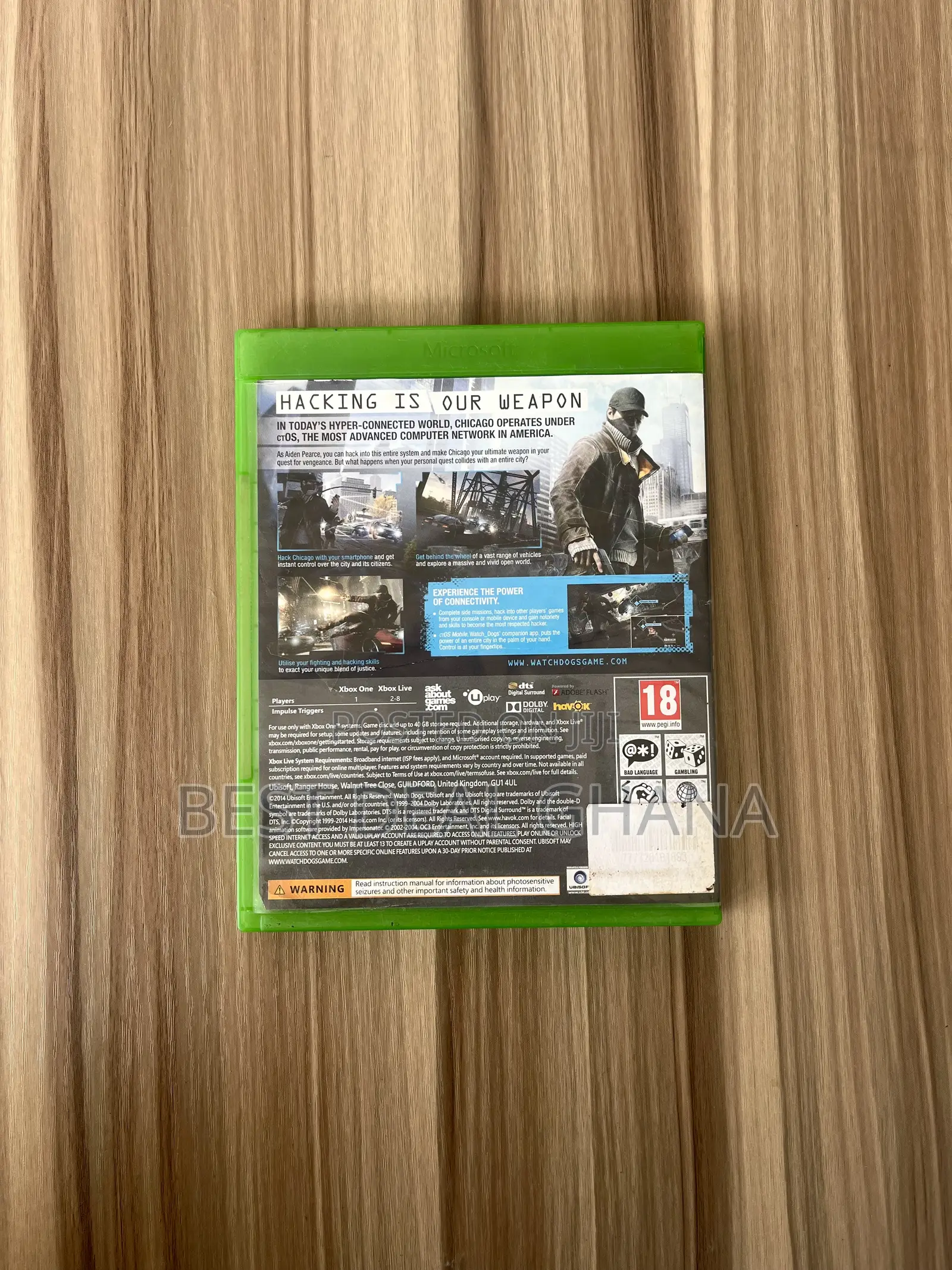 Watchdogs Xbox One/Series X Game Cd