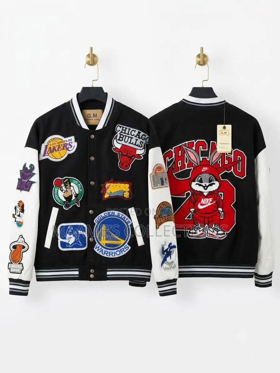Unisex Varsity Vintage Embroidered Baseball Jackets / Coats