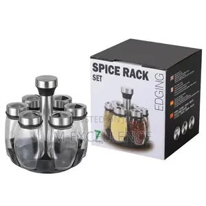 360 Degrees Rotational Spice Rack/Flask - 6 Bottles