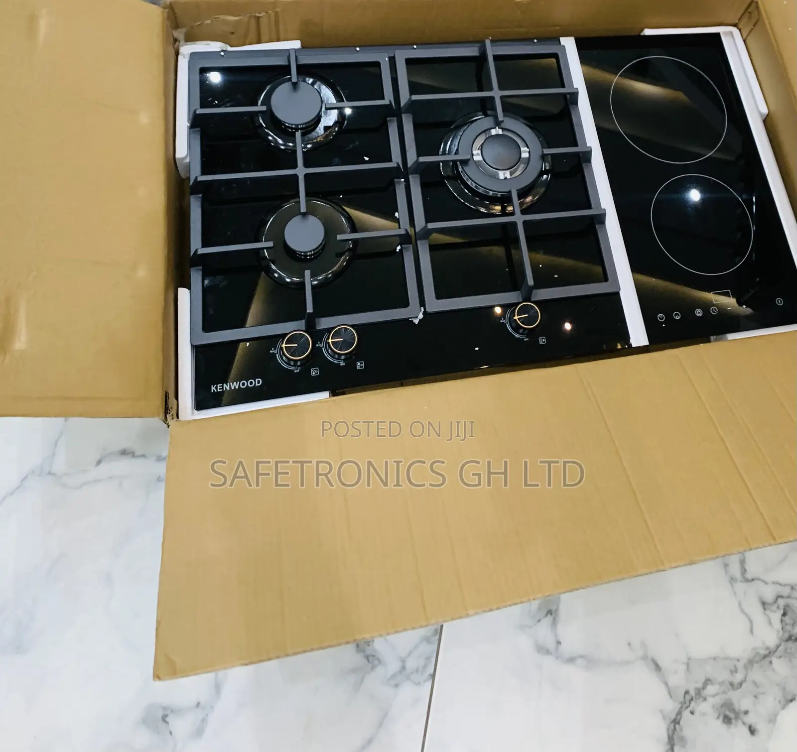 Newly Bulky Black Sleek Kenwood 3 Gas + 2 Electric Cooker / Hob