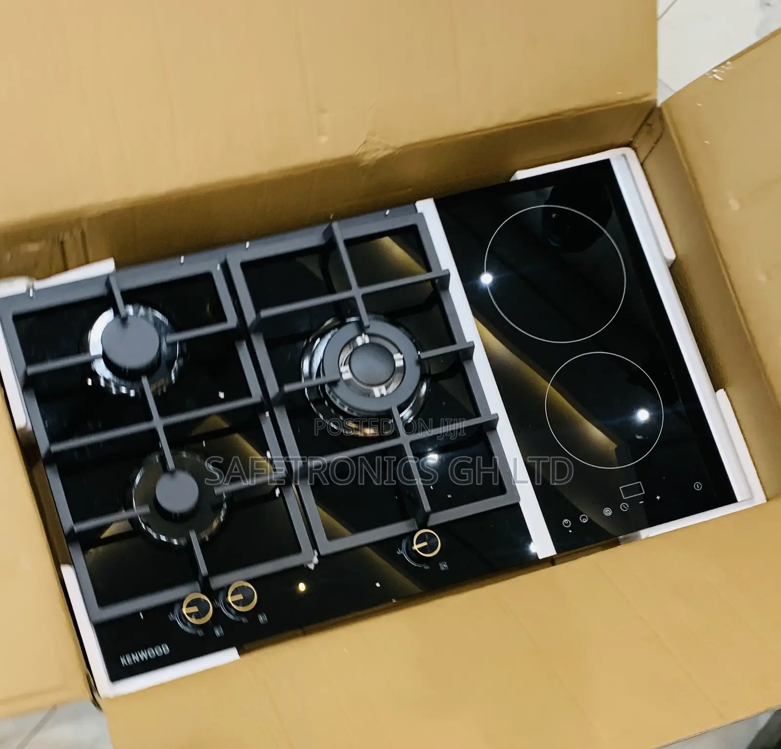 Fabulous Black Kenwood 3 Gas + 2 Electric Cooker / Hob