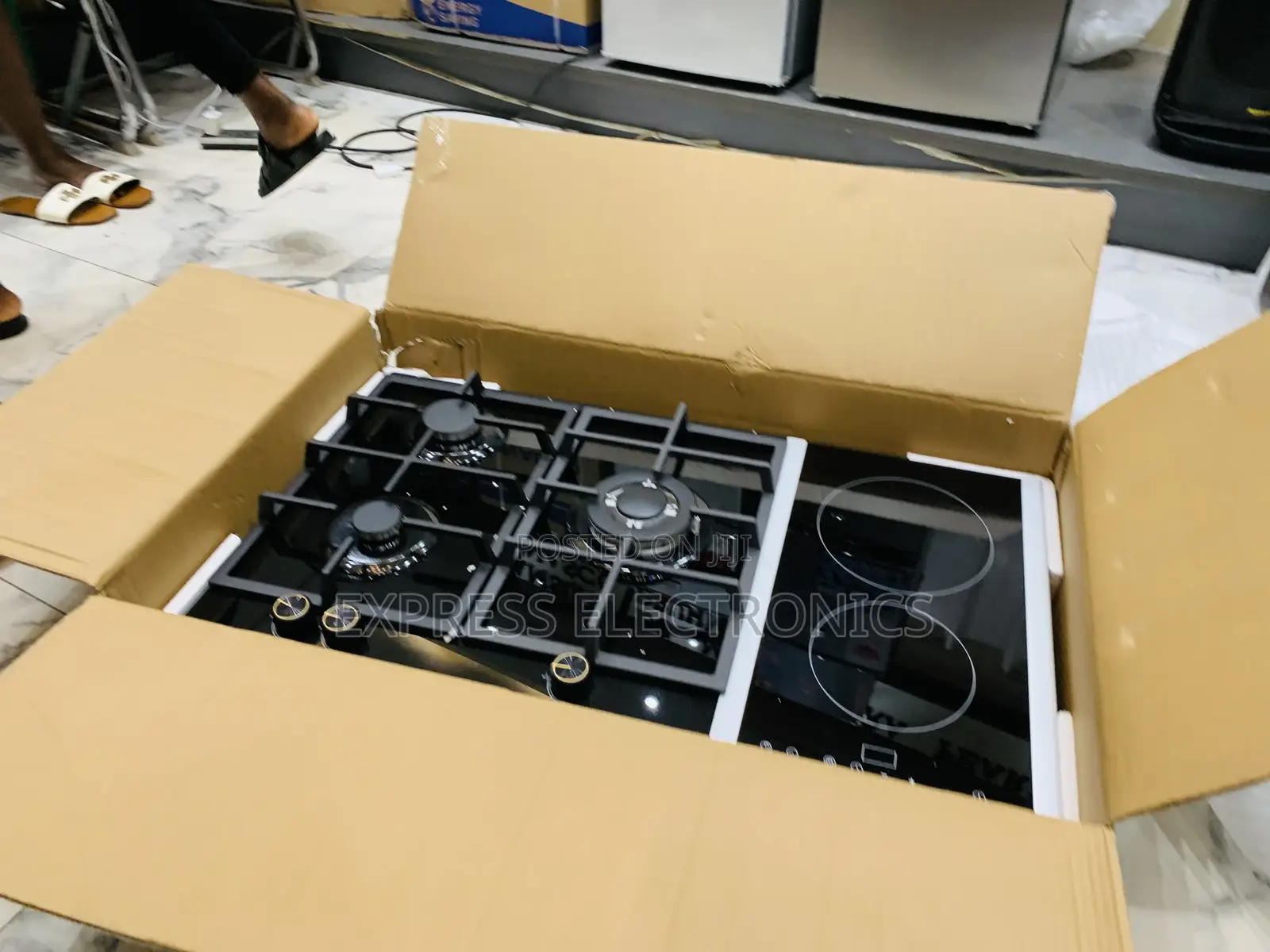 Lovely New Black 3-2 Stove Gas Electric Cooker Kenwood