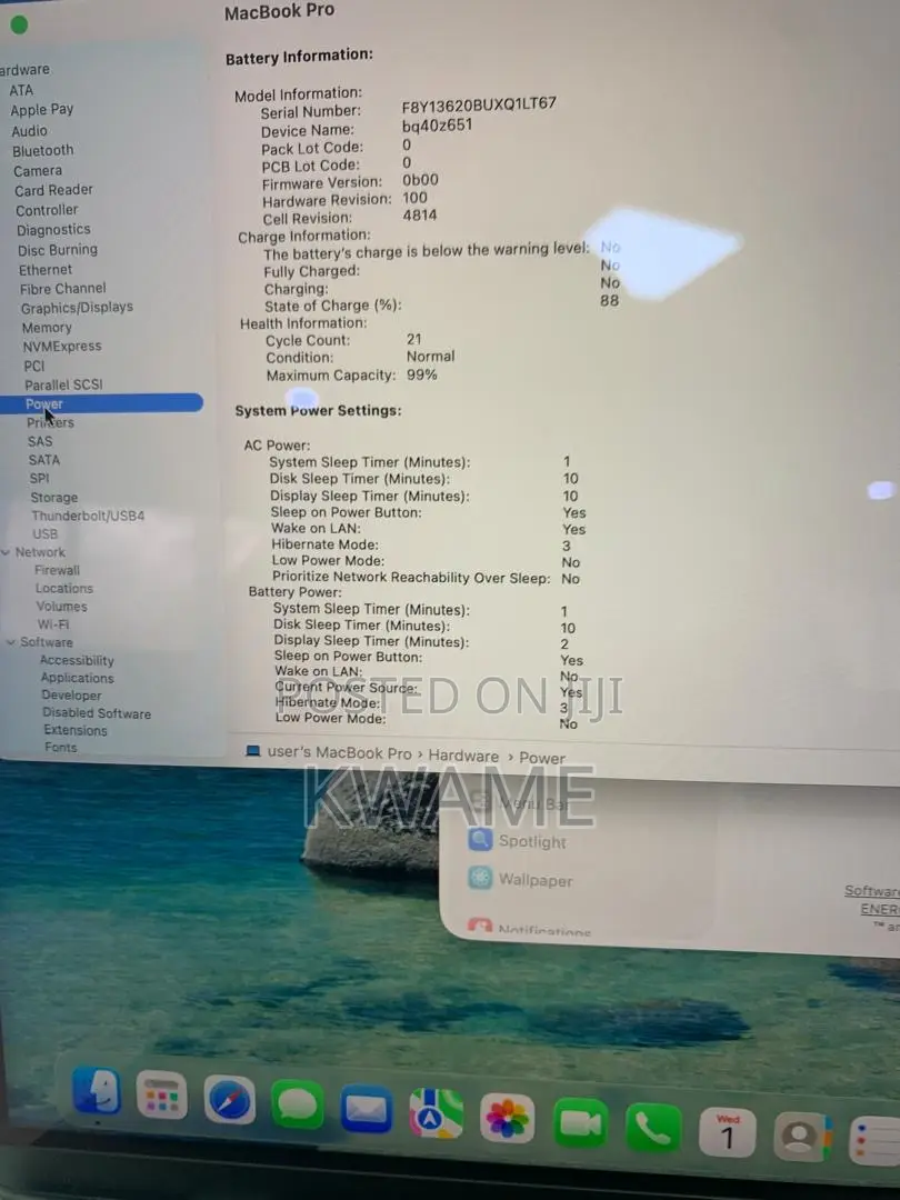 Laptop Apple MacBook Pro 2021 M1 16GB Apple M1 Pro SSD 512GB