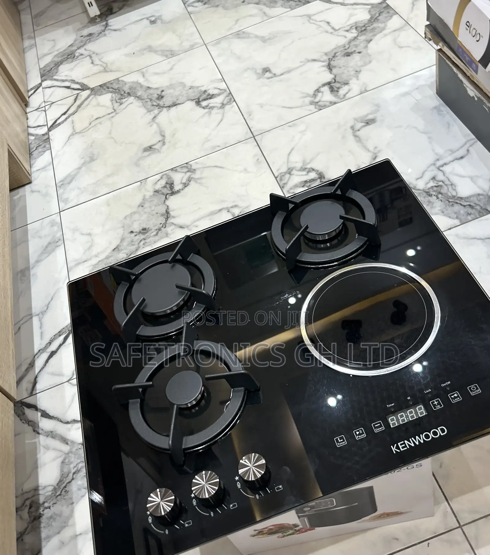 Premium Black Kenwood 60cm Built-in 3 Gas + 1 Electric Burner Hob
