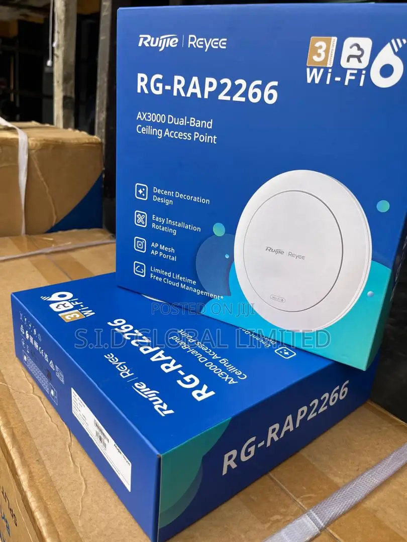 Ruijie Wi-Fi 6 Ax3000 Indoor Ceiling-Mount Access Point Rg-Rap2266